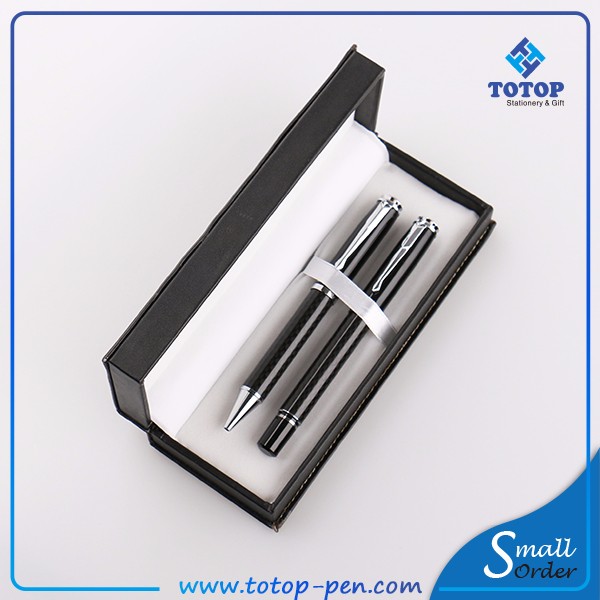 small MOQ Fashion classic metal ball pen gift set for business VIP client.